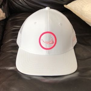 VINEYARD VINES WHITE NANTUCKET NEON PINK CIRCLE BABY PINK ISLAND ADJUSTA…